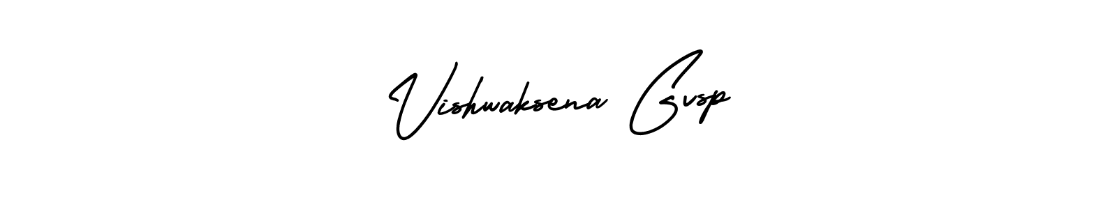 if you are searching for the best signature style for your name Vishwaksena Gvsp. so please give up your signature search. here we have designed multiple signature styles  using AmerikaSignatureDemo-Regular. Vishwaksena Gvsp signature style 3 images and pictures png