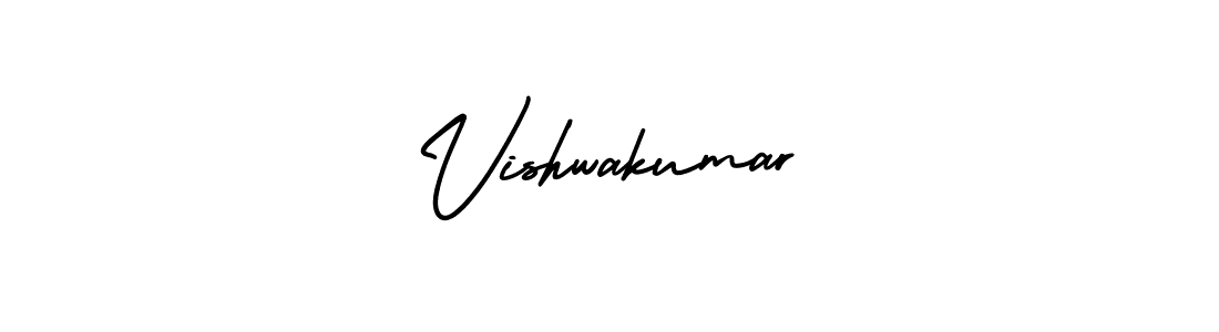 This is the best signature style for the Vishwakumar name. Also you like these signature font (AmerikaSignatureDemo-Regular). Mix name signature. Vishwakumar signature style 3 images and pictures png
