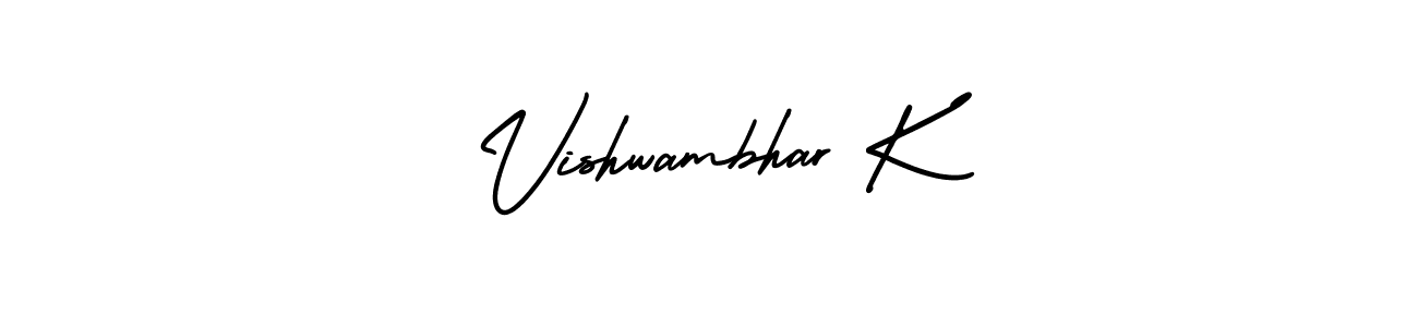 Make a beautiful signature design for name Vishwambhar K. Use this online signature maker to create a handwritten signature for free. Vishwambhar K signature style 3 images and pictures png