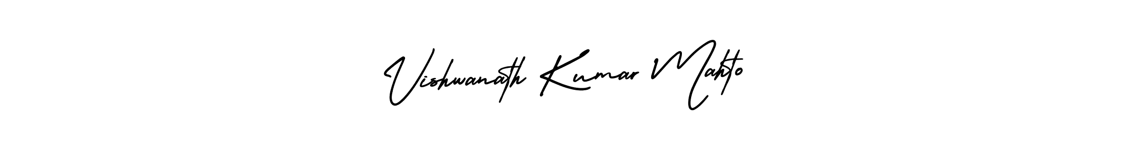 You should practise on your own different ways (AmerikaSignatureDemo-Regular) to write your name (Vishwanath Kumar Mahto) in signature. don't let someone else do it for you. Vishwanath Kumar Mahto signature style 3 images and pictures png