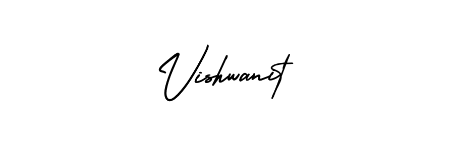 Design your own signature with our free online signature maker. With this signature software, you can create a handwritten (AmerikaSignatureDemo-Regular) signature for name Vishwanit. Vishwanit signature style 3 images and pictures png