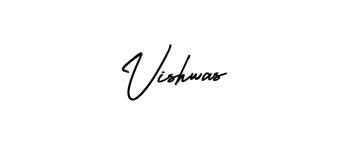 You should practise on your own different ways (AmerikaSignatureDemo-Regular) to write your name (Vishwas) in signature. don't let someone else do it for you. Vishwas signature style 3 images and pictures png