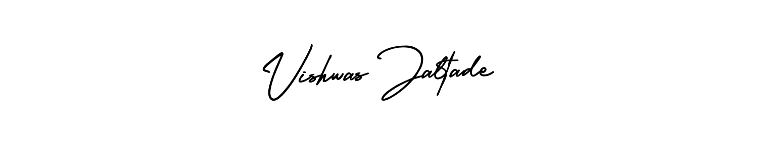 if you are searching for the best signature style for your name Vishwas Jaltade. so please give up your signature search. here we have designed multiple signature styles  using AmerikaSignatureDemo-Regular. Vishwas Jaltade signature style 3 images and pictures png