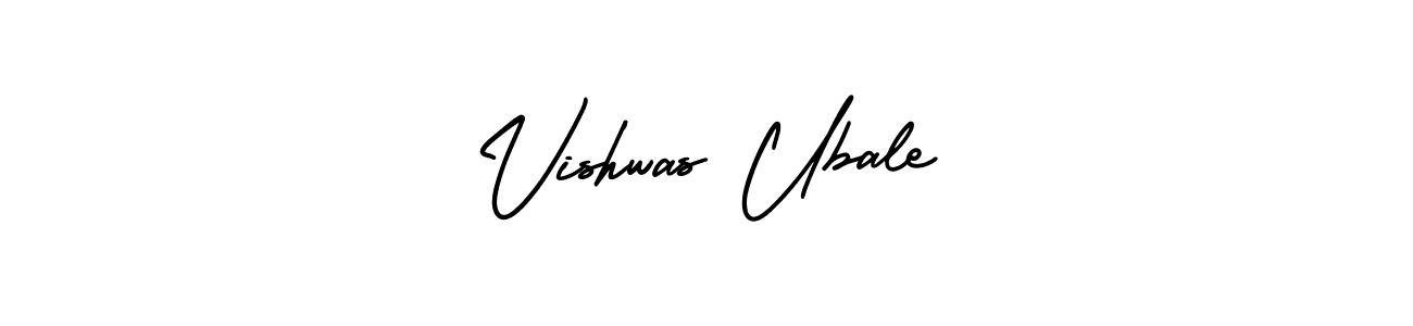 How to make Vishwas Ubale signature? AmerikaSignatureDemo-Regular is a professional autograph style. Create handwritten signature for Vishwas Ubale name. Vishwas Ubale signature style 3 images and pictures png