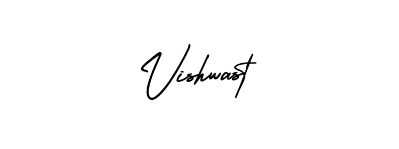 The best way (AmerikaSignatureDemo-Regular) to make a short signature is to pick only two or three words in your name. The name Vishwast include a total of six letters. For converting this name. Vishwast signature style 3 images and pictures png