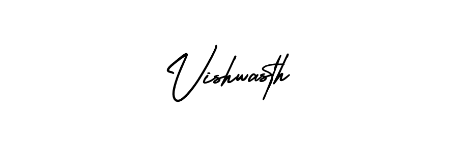 How to make Vishwasth signature? AmerikaSignatureDemo-Regular is a professional autograph style. Create handwritten signature for Vishwasth name. Vishwasth signature style 3 images and pictures png