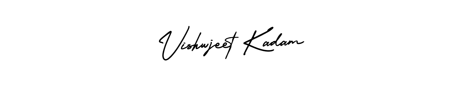 How to make Vishwjeet Kadam signature? AmerikaSignatureDemo-Regular is a professional autograph style. Create handwritten signature for Vishwjeet Kadam name. Vishwjeet Kadam signature style 3 images and pictures png