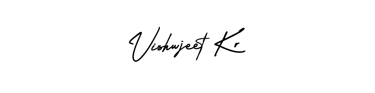 AmerikaSignatureDemo-Regular is a professional signature style that is perfect for those who want to add a touch of class to their signature. It is also a great choice for those who want to make their signature more unique. Get Vishwjeet Kr name to fancy signature for free. Vishwjeet Kr signature style 3 images and pictures png