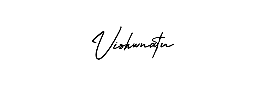 AmerikaSignatureDemo-Regular is a professional signature style that is perfect for those who want to add a touch of class to their signature. It is also a great choice for those who want to make their signature more unique. Get Vishwnatu name to fancy signature for free. Vishwnatu signature style 3 images and pictures png