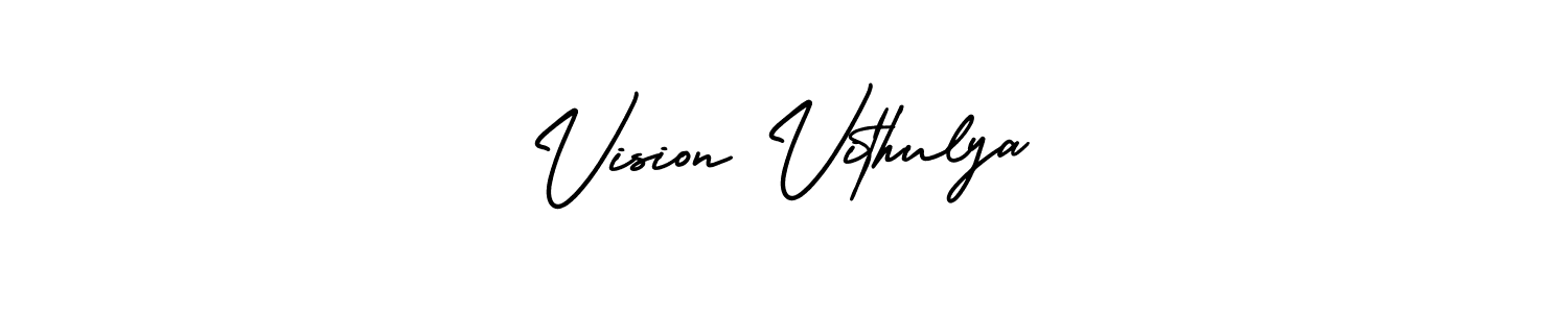 This is the best signature style for the Vision Vithulya name. Also you like these signature font (AmerikaSignatureDemo-Regular). Mix name signature. Vision Vithulya signature style 3 images and pictures png