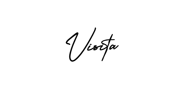 The best way (AmerikaSignatureDemo-Regular) to make a short signature is to pick only two or three words in your name. The name Visita include a total of six letters. For converting this name. Visita signature style 3 images and pictures png