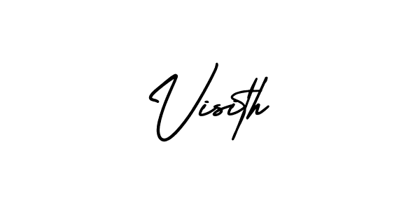 if you are searching for the best signature style for your name Visith. so please give up your signature search. here we have designed multiple signature styles  using AmerikaSignatureDemo-Regular. Visith signature style 3 images and pictures png