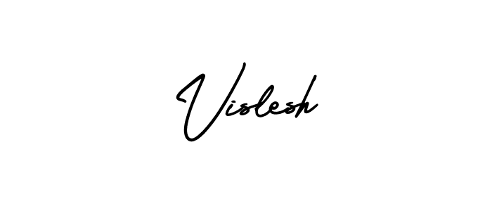 How to Draw Vislesh signature style? AmerikaSignatureDemo-Regular is a latest design signature styles for name Vislesh. Vislesh signature style 3 images and pictures png