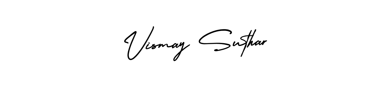 How to make Vismay Suthar signature? AmerikaSignatureDemo-Regular is a professional autograph style. Create handwritten signature for Vismay Suthar name. Vismay Suthar signature style 3 images and pictures png