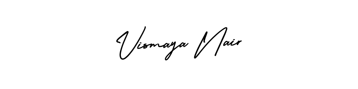 How to make Vismaya Nair name signature. Use AmerikaSignatureDemo-Regular style for creating short signs online. This is the latest handwritten sign. Vismaya Nair signature style 3 images and pictures png