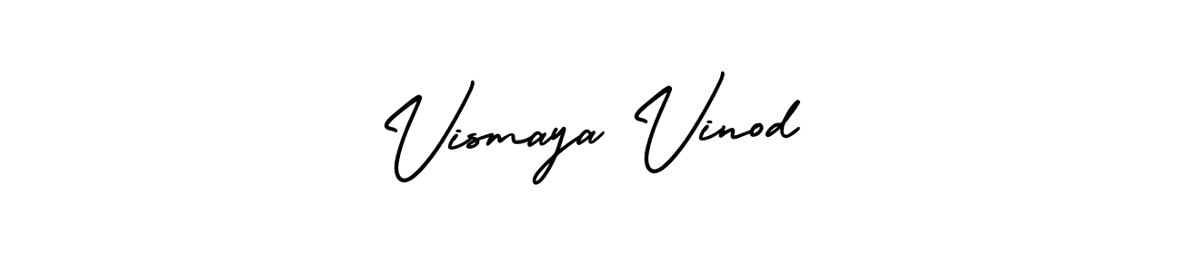 This is the best signature style for the Vismaya Vinod name. Also you like these signature font (AmerikaSignatureDemo-Regular). Mix name signature. Vismaya Vinod signature style 3 images and pictures png