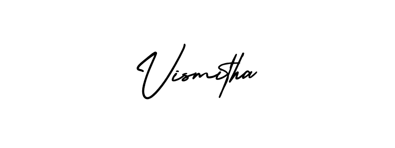 How to make Vismitha signature? AmerikaSignatureDemo-Regular is a professional autograph style. Create handwritten signature for Vismitha name. Vismitha signature style 3 images and pictures png