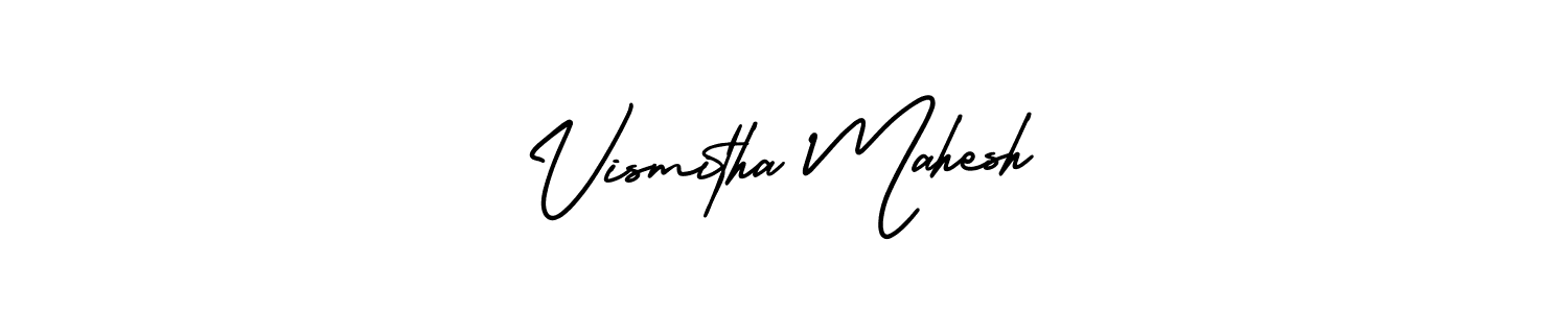 Create a beautiful signature design for name Vismitha Mahesh. With this signature (AmerikaSignatureDemo-Regular) fonts, you can make a handwritten signature for free. Vismitha Mahesh signature style 3 images and pictures png