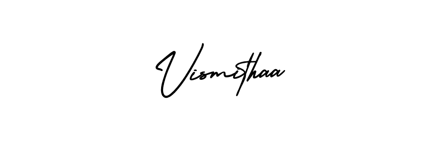 You can use this online signature creator to create a handwritten signature for the name Vismithaa. This is the best online autograph maker. Vismithaa signature style 3 images and pictures png