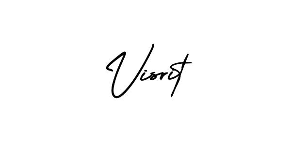 The best way (AmerikaSignatureDemo-Regular) to make a short signature is to pick only two or three words in your name. The name Visrit include a total of six letters. For converting this name. Visrit signature style 3 images and pictures png