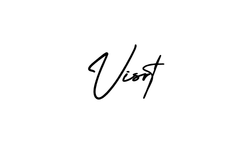 if you are searching for the best signature style for your name Visrt. so please give up your signature search. here we have designed multiple signature styles  using AmerikaSignatureDemo-Regular. Visrt signature style 3 images and pictures png