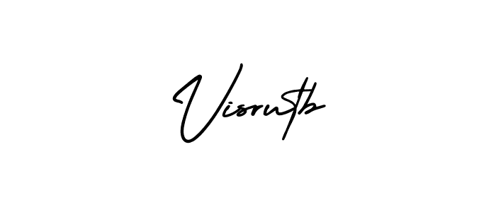 if you are searching for the best signature style for your name Visrutb. so please give up your signature search. here we have designed multiple signature styles  using AmerikaSignatureDemo-Regular. Visrutb signature style 3 images and pictures png