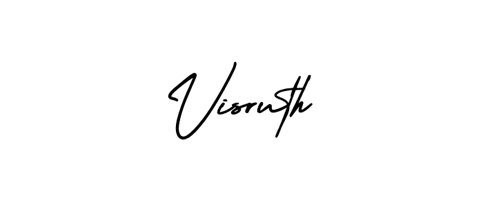 Create a beautiful signature design for name Visruth. With this signature (AmerikaSignatureDemo-Regular) fonts, you can make a handwritten signature for free. Visruth signature style 3 images and pictures png