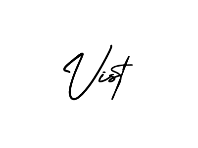Make a beautiful signature design for name Vist. With this signature (AmerikaSignatureDemo-Regular) style, you can create a handwritten signature for free. Vist signature style 3 images and pictures png