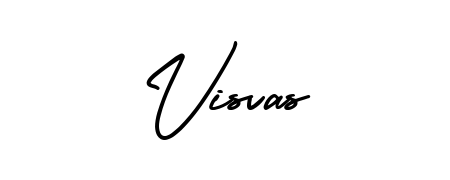 How to make Visvas name signature. Use AmerikaSignatureDemo-Regular style for creating short signs online. This is the latest handwritten sign. Visvas signature style 3 images and pictures png