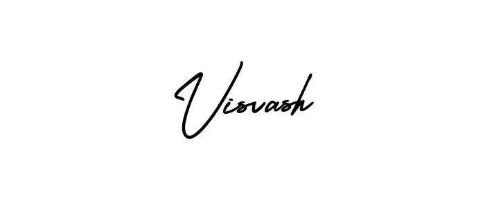 Visvash stylish signature style. Best Handwritten Sign (AmerikaSignatureDemo-Regular) for my name. Handwritten Signature Collection Ideas for my name Visvash. Visvash signature style 3 images and pictures png