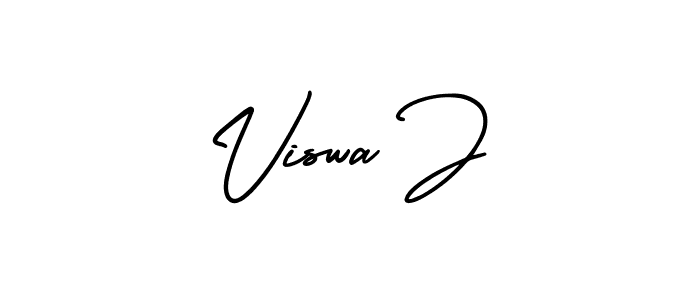 if you are searching for the best signature style for your name Viswa J. so please give up your signature search. here we have designed multiple signature styles  using AmerikaSignatureDemo-Regular. Viswa J signature style 3 images and pictures png
