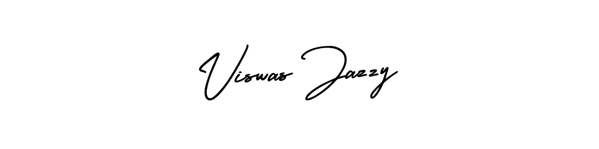 The best way (AmerikaSignatureDemo-Regular) to make a short signature is to pick only two or three words in your name. The name Viswas Jazzy include a total of six letters. For converting this name. Viswas Jazzy signature style 3 images and pictures png