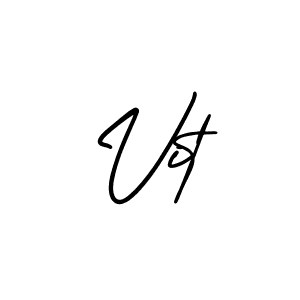 The best way (AmerikaSignatureDemo-Regular) to make a short signature is to pick only two or three words in your name. The name Vit include a total of six letters. For converting this name. Vit signature style 3 images and pictures png