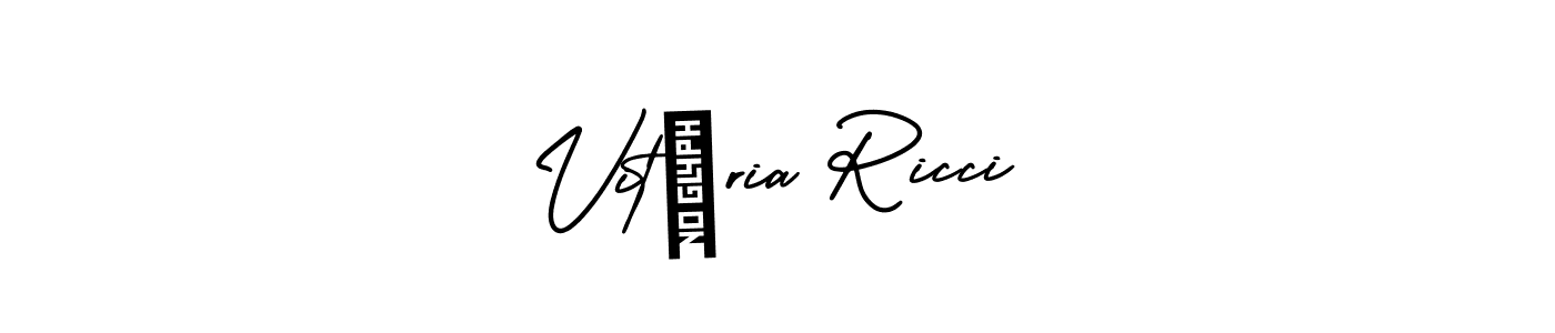 if you are searching for the best signature style for your name Vitória Ricci. so please give up your signature search. here we have designed multiple signature styles  using AmerikaSignatureDemo-Regular. Vitória Ricci signature style 3 images and pictures png