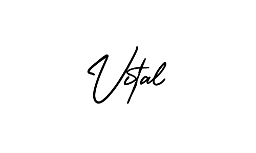 How to make Vital name signature. Use AmerikaSignatureDemo-Regular style for creating short signs online. This is the latest handwritten sign. Vital signature style 3 images and pictures png