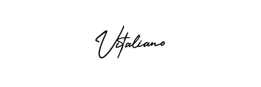 Also we have Vitaliano name is the best signature style. Create professional handwritten signature collection using AmerikaSignatureDemo-Regular autograph style. Vitaliano signature style 3 images and pictures png