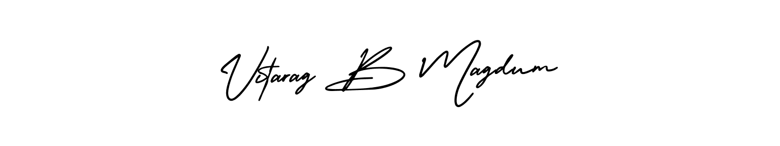 It looks lik you need a new signature style for name Vitarag B Magdum. Design unique handwritten (AmerikaSignatureDemo-Regular) signature with our free signature maker in just a few clicks. Vitarag B Magdum signature style 3 images and pictures png