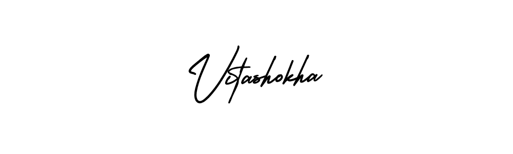 Vitashokha stylish signature style. Best Handwritten Sign (AmerikaSignatureDemo-Regular) for my name. Handwritten Signature Collection Ideas for my name Vitashokha. Vitashokha signature style 3 images and pictures png