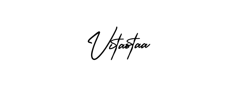Make a beautiful signature design for name Vitastaa. With this signature (AmerikaSignatureDemo-Regular) style, you can create a handwritten signature for free. Vitastaa signature style 3 images and pictures png