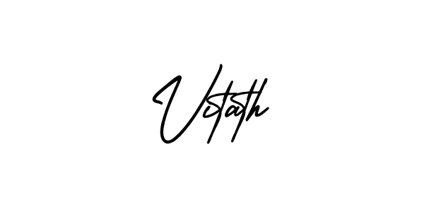 if you are searching for the best signature style for your name Vitath. so please give up your signature search. here we have designed multiple signature styles  using AmerikaSignatureDemo-Regular. Vitath signature style 3 images and pictures png