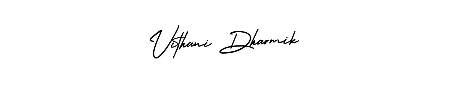 Best and Professional Signature Style for Vithani Dharmik. AmerikaSignatureDemo-Regular Best Signature Style Collection. Vithani Dharmik signature style 3 images and pictures png