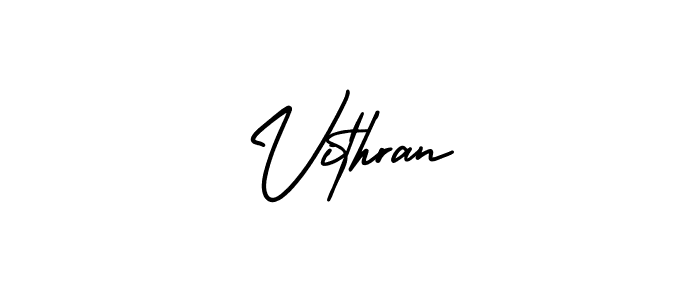 Make a beautiful signature design for name Vithran. With this signature (AmerikaSignatureDemo-Regular) style, you can create a handwritten signature for free. Vithran signature style 3 images and pictures png