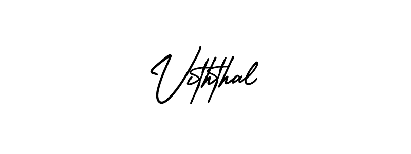 You should practise on your own different ways (AmerikaSignatureDemo-Regular) to write your name (Viththal) in signature. don't let someone else do it for you. Viththal signature style 3 images and pictures png