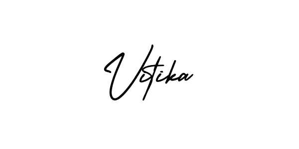 Similarly AmerikaSignatureDemo-Regular is the best handwritten signature design. Signature creator online .You can use it as an online autograph creator for name Vitika. Vitika signature style 3 images and pictures png