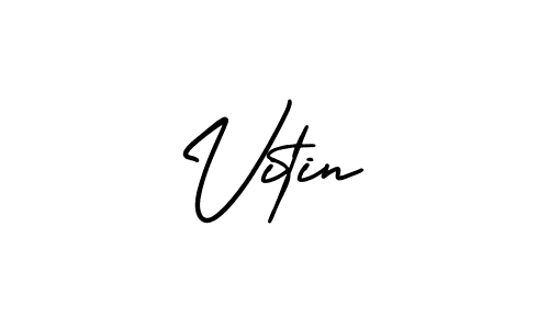 How to make Vitin signature? AmerikaSignatureDemo-Regular is a professional autograph style. Create handwritten signature for Vitin name. Vitin signature style 3 images and pictures png