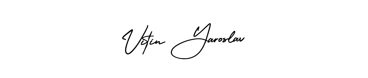 How to make Vitin Yaroslav signature? AmerikaSignatureDemo-Regular is a professional autograph style. Create handwritten signature for Vitin Yaroslav name. Vitin Yaroslav signature style 3 images and pictures png