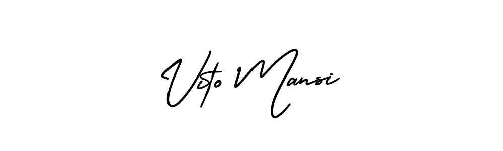 This is the best signature style for the Vito Mansi name. Also you like these signature font (AmerikaSignatureDemo-Regular). Mix name signature. Vito Mansi signature style 3 images and pictures png