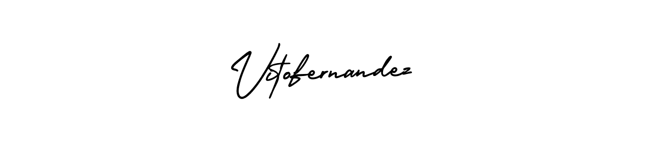Vitofernandez stylish signature style. Best Handwritten Sign (AmerikaSignatureDemo-Regular) for my name. Handwritten Signature Collection Ideas for my name Vitofernandez. Vitofernandez signature style 3 images and pictures png