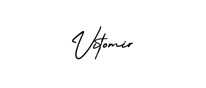 Design your own signature with our free online signature maker. With this signature software, you can create a handwritten (AmerikaSignatureDemo-Regular) signature for name Vitomir. Vitomir signature style 3 images and pictures png