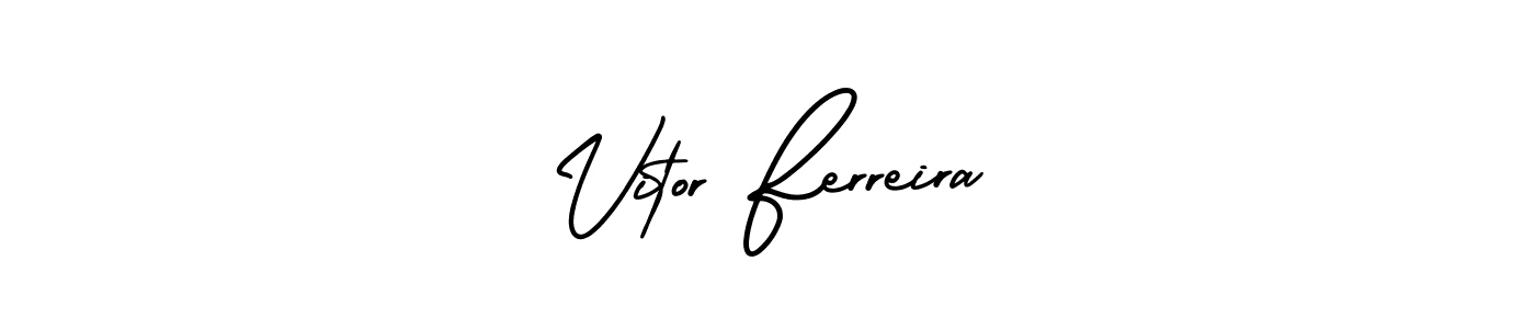 Make a beautiful signature design for name Vitor Ferreira. With this signature (AmerikaSignatureDemo-Regular) style, you can create a handwritten signature for free. Vitor Ferreira signature style 3 images and pictures png